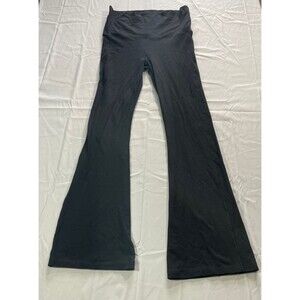 Victoria Secret PINK Originals Fold Over Waist Flare Yoga Pants Size Med Black